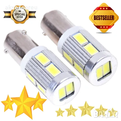 2 броя габарити BAX9S с 10 LED диода крушка H6W-DC 12 V габаритни крушки фарове дневни светлини , снимка 13 - Аксесоари и консумативи - 49884805