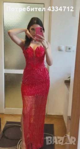 Абитуриентска рокля червена , снимка 5 - Рокли - 53489510