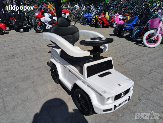 MERCEDES Кола за яздене с дръжка и сенник Mercedes-benz G350d бял, снимка 2 - Други - 53849697