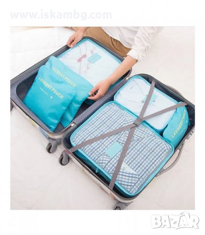 КОМПЛЕКТ 6 БРОЯ ОРГАНАЙЗЕРИ ЗА ПЪТУВАНЕ TRAVEL POUCH - код 2090, снимка 5 - Други - 33950339