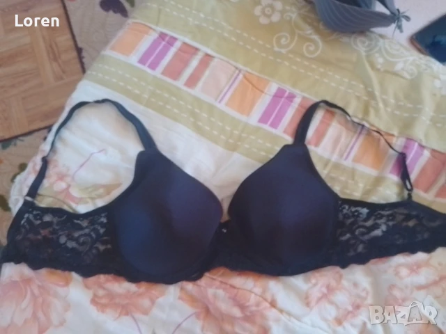 Черен сутиен с оттенък и дантела М, снимка 2 - Бельо - 51384332