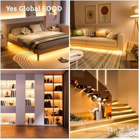 OULARA COB LED лента 10 м 24V 2700K с дистанционно, снимка 7 - Лед осветление - 53338427