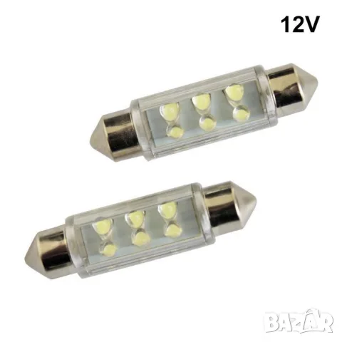 LED крушки 12V 6 SMD 2 броя за габарити