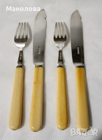 Комплект прибори за хранене за двама., снимка 3 - Други ценни предмети - 52437859