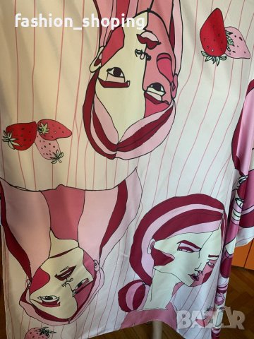 Голям копринен шал ( десен женски лица), снимка 5 - Шалове - 40223699