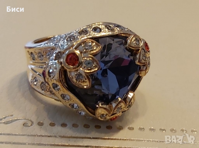 Versace-златен стар пръстен с естествени камъни, снимка 16 - Пръстени - 36039975