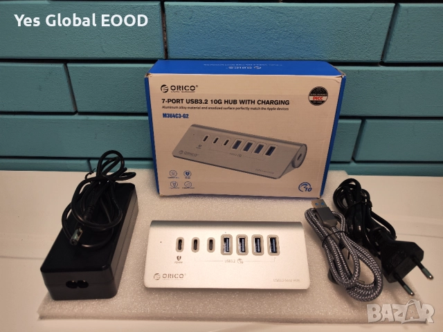 ORICO USB-C хъб 3.2 Gen 2 с 7 порта и 10Gbps скорост, снимка 9 - Джойстици и геймпадове - 52942739
