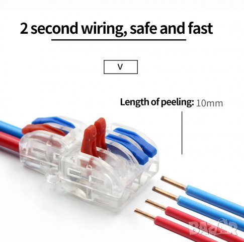 Kабелен конектори/клема с лост SPL-42 / 10 броя, снимка 10 - Други инструменти - 34435150