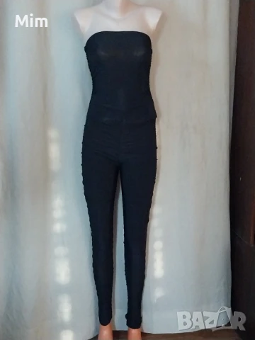 S/M Черен еластичен гащеризон , снимка 6 - Гащеризони - 50922808