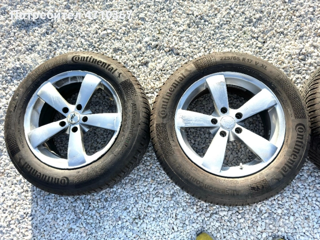 Всесезонни гуми Continental 225/65/17 дот1924, с джанти за RAV 4, снимка 7 - Гуми и джанти - 53843529