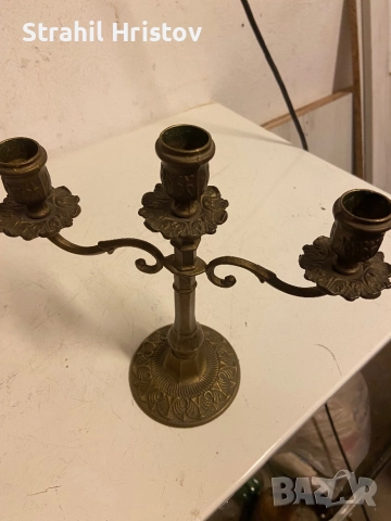 Свещници от месинг 4 бр, снимка 6 - Други ценни предмети - 51607909