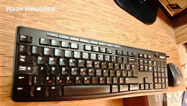 Безжичнен / USB комплект мишка с клавиатура! Logitech, снимка 2 - Клавиатури и мишки - 53741619