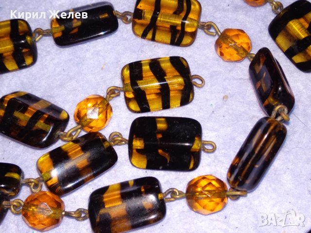 СТАРИННО РЕТРО КОЛИЕ от КРАСИВО ВЕНЕЦИАНСКО СТЪКЛО МУРАНО и БРОНЗ Рядка МАЙСТОРСКА ИЗРАБОТКА 181818, снимка 12 - Антикварни и старинни предмети - 41865601