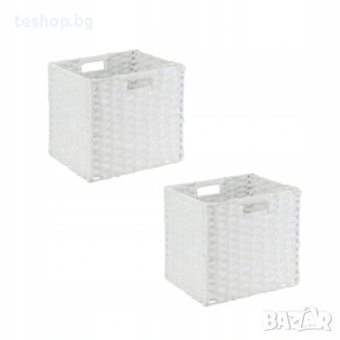 Кошница 2 броя комплект за съхранние на вещи Relaxdays, снимка 2 - Кутии за съхранение - 53775993