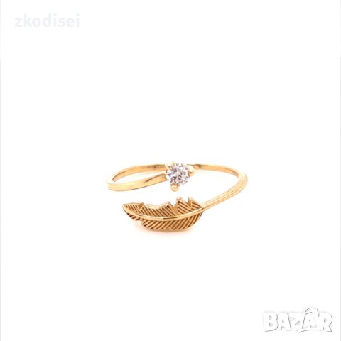 Златен дамски пръстен 1,37гр. размер:59 14кр. проба:585 модел:20051-1, снимка 1 - Пръстени - 42654887