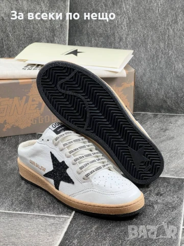 Golden Goose Дамски Бели Маратонки С Черна Звезда Естествена кожа👟Дамски Спортни Обувки Код E637, снимка 2 - Маратонки - 51002188