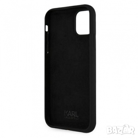 Оригинален калъф гръб кейс Karl Lagerfeld Silicone Cover - iPhone 11 (6.1), Черен, снимка 3 - Калъфи, кейсове - 36481305
