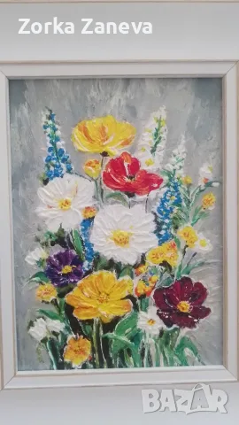 Картина,рисувана на платно в рамка., снимка 3 - Картини - 56343519