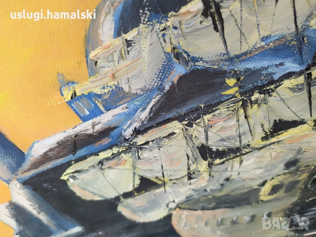 Картина платно/масло, снимка 5 - Антикварни и старинни предмети - 52637113