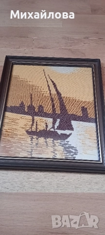Гоблен "Лодки", снимка 2 - Гоблени - 52009999