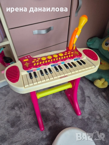 Детско пиано/синтезатор с микрофон, снимка 2 - Музикални играчки - 53230097