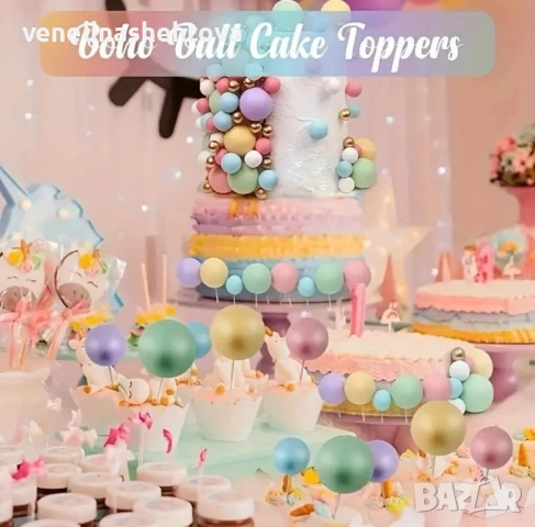 115 броя топчета топки на тел от стиропор за декорация на торта , снимка 4 - Други - 50547514