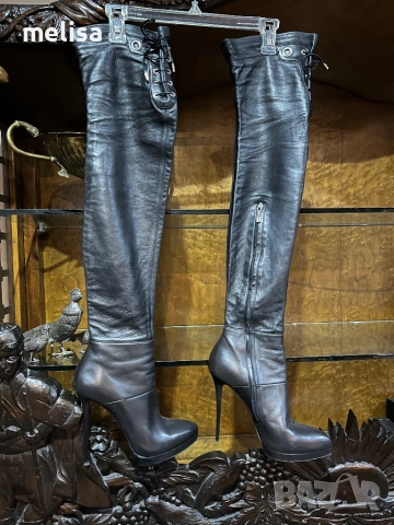 Gianmarco Lorenzi чизми кожа, снимка 3 - Дамски ботуши - 53601664