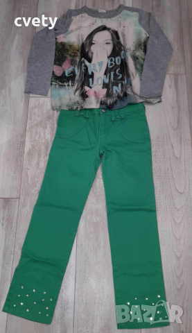 Блузка ZARA и дънки Gymboree , снимка 1 - Детски панталони и дънки - 44836174