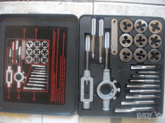 ISO M3-M12-Нов Комплект Метчици/Плашки За Външни/Вътрешни Метрични Резби-Parkside