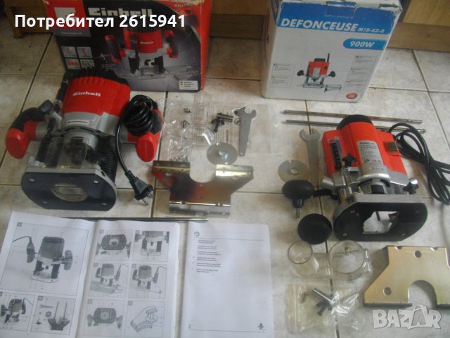 Нова Фрезова Машина-Оберфреза-Комплект-900W/1100W-De Fonceuse/Eihnell-6-8мм-Ход 50-55мм-Отлична