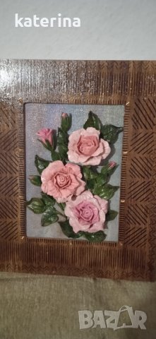 Релефни пластики -цветя, снимка 10 - Картини - 39021895