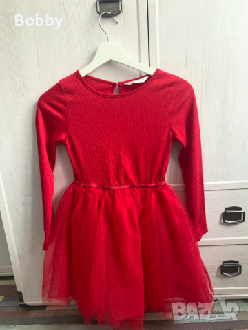 Ту-ту пурпурно червена рокля H&M 9-10 години, снимка 4 - Детски рокли и поли - 44714042