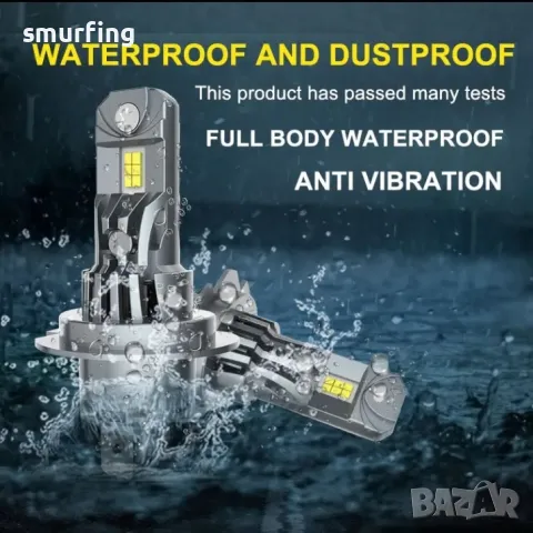 Диодни крушки H7 200W с вграден вентилатор, снимка 4 - Аксесоари и консумативи - 50160317