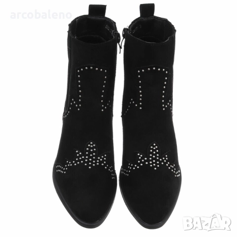 Дамски велурени уестърн и байкърски ботуши, 3цвята , снимка 15 - Дамски боти - 51620930