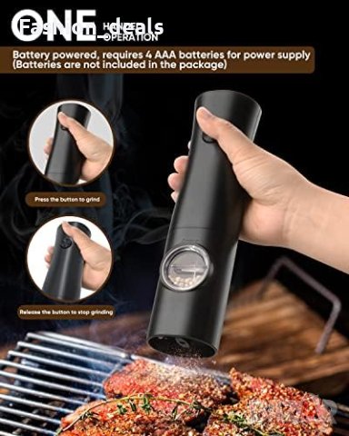 Нова Електрическа мелница с батерия за сол и пипер Дом Домакинство Подарък, снимка 2 - Други стоки за дома - 42023253