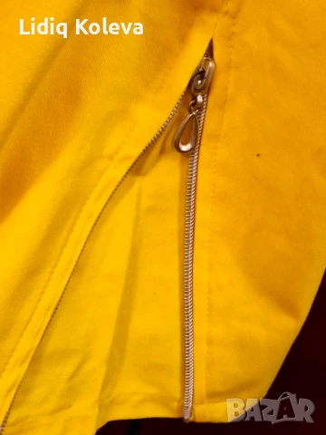 Дамски летен панталон, жълт цвят, снимка 3 - Панталони - 50928716