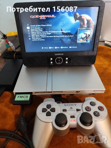 PS2 slim Silver хакнат USB игр