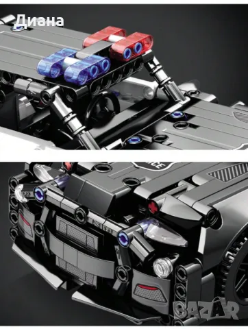 Конструктор с много части - Полицейска или състезателна кола, снимка 6 - Конструктори - 48686996