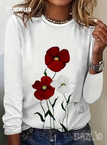 Дамска блуза с дълъг ръкав размер М