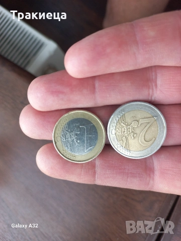 1 и 2 ЕВРО 2002г. ГЕРМАНИЯ, снимка 4 - Нумизматика и бонистика - 53521891