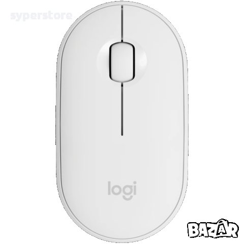 Мишка Безжична Logitech M350S Pebble 2 910-007013 1000dpi 3btn Оптична TONAL WHITE Silent Touch Tech