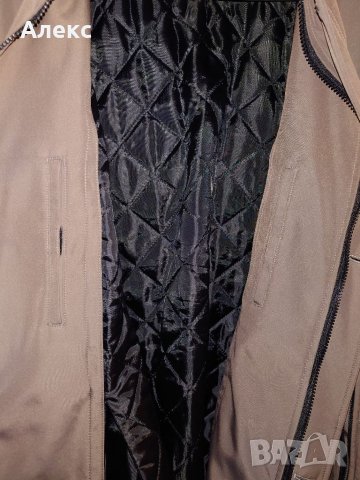 Сиво мъжко палто 4XL с махаща се подплата, снимка 5 - Палта - 39036786