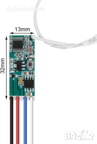 RF реле модул 433 MHz с дистанционно управление за DC мотор, снимка 2 - Друга електроника - 53148782