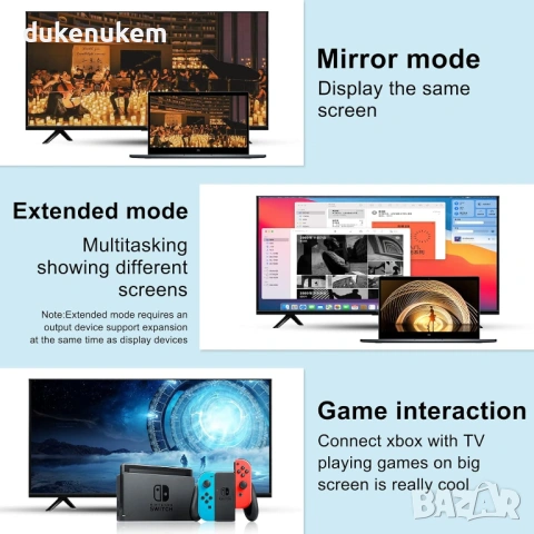 HDMI към VGA кабел  – 1080p Full HD, 1.8 м, снимка 6 - Кабели и адаптери - 53257978