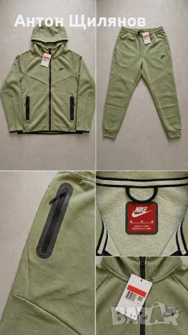 Nike Tech Fleece Gen 2 (Зелен M, Сив L, Черен L) – 70€, снимка 4 - Спортни дрехи, екипи - 56060554