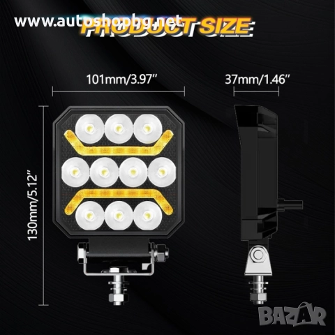Диоден халоген LED бяла и жълта светлина габарит, 9-50V, снимка 2 - Аксесоари и консумативи - 51636840