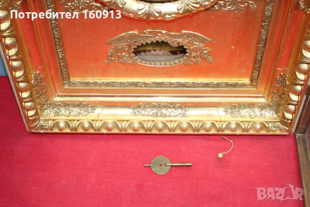 Оригинален античен австрийски стенен часовник с позлатена рамка., снимка 11 - Антикварни и старинни предмети - 51455435