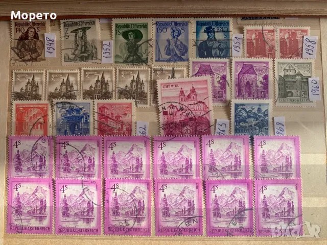 Лот стари марки от Австрия-От 1948 до 1981г-122 броя
