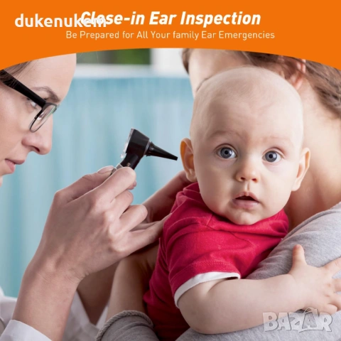 Отоскоп комплект - ушен инструмент с LED светлина и 3x увеличение, снимка 2 - Уреди за диагностика - 53042058