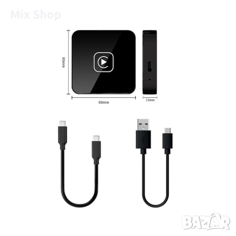 Безжичен адаптер Wireless CarPlay/Android auto Adapter AI Box, Wireless Carplay, снимка 2 - Друга електроника - 52130075